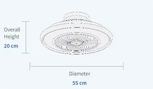 Low Profile Bedroom Ceiling Fan without Downrod Specifications 390