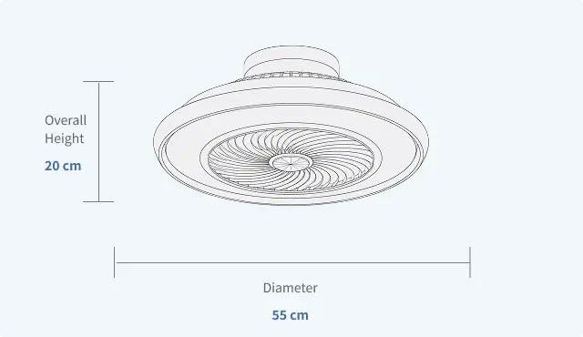 Low Profile Bedroom Ceiling Fan without Downrod Specifications 768