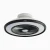 Low Profile Bedroom Ceiling Fan without Downrod-black