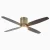 Low Profile Ceiling Fan with Light for 8 ft Low Ceiling-Bronze