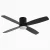 Low Profile Ceiling Fan with Light for 8 ft Low Ceiling-black