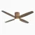 Low Profile Ceiling Fan with Light for 8 ft Low Ceiling-Rose Deep Wood