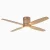Low Profile Ceiling Fan with Light for 8 ft Low Ceiling-Light wood grain