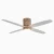 Low Profile Ceiling Fan with Light for 8 ft Low Ceiling-Rose White