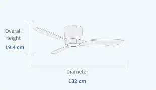 Luxury Design Handcrafted Solid Wood Ceiling Fan Specifications 390