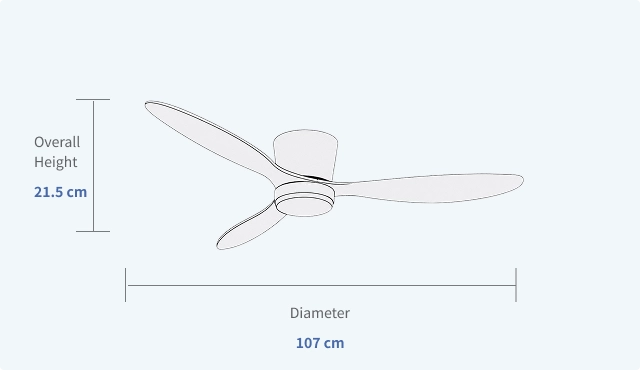 Modern 52-inch 6 Speed Ceiling Fan Timer Function Specifications
