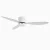 Modern 52-inch 6 Speed Ceiling Fan Timer Function-White Transparent