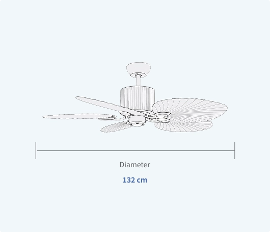 Outdoor Waterproof Ceiling Fans with Remote for Pergola Specifications