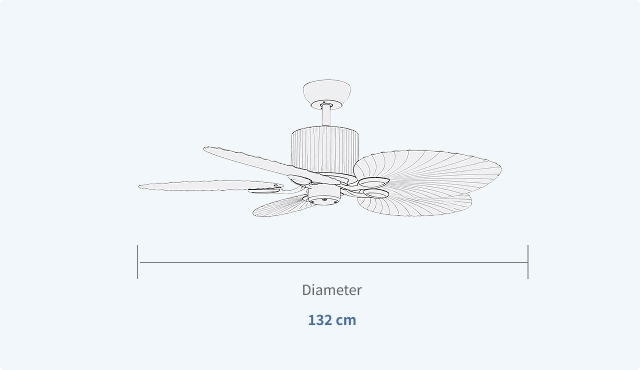 Outdoor Waterproof Ceiling Fans with Remote for Pergola Specifications