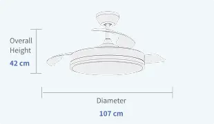 Silent Ceiling Fans with Multiple Funtions Specifications 390