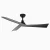 Smart APP & Voice Control Ceiling Fan Minimalist Design-Black Black