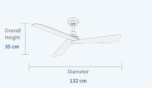 Smart APP & Voice Control Ceiling Fan Minimalist Design Specifications