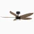 Smart Decorative Ceiling Fan Integrated Home Automation-black-walnut