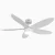 Smart Decorative Ceiling Fan Integrated Home Automation-white