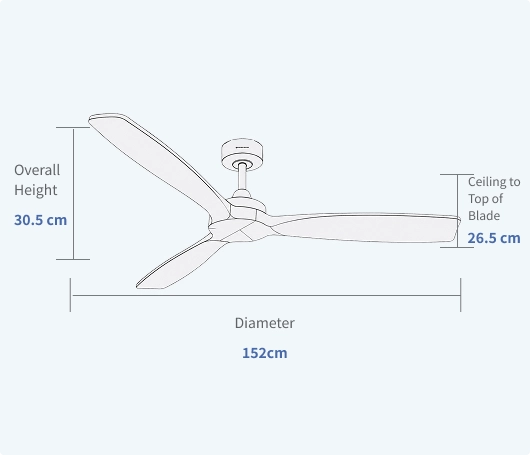 Ultra Quiet DC Motor WIFI Ceiling Fan for Bedroom Specifications