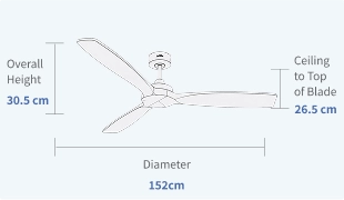 Ultra Quiet DC Motor WIFI Ceiling Fan for Bedroom Specifications