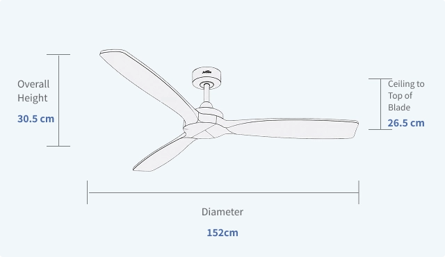 Ultra Quiet DC Motor WIFI Ceiling Fan for Bedroom Specifications