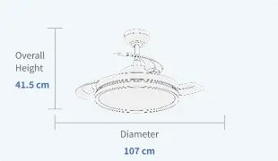 Ultra Quiet Low Ceilings Invisible Ceiling Fan for Small Rooms Specifications 390