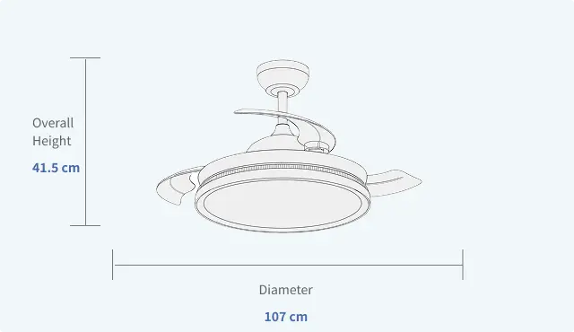 Ultra Quiet Low Ceilings Invisible Ceiling Fan for Small Rooms Specifications 768