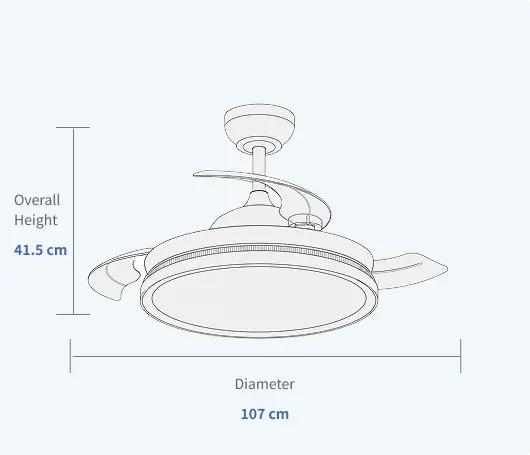 Ultra Quiet Low Ceilings Invisible Ceiling Fan for Small Rooms Specifications