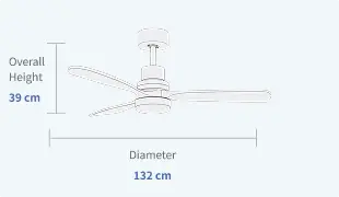 Whisper Quiet Ceiling Fan for Bedroom Summer Cooling Specifications 390