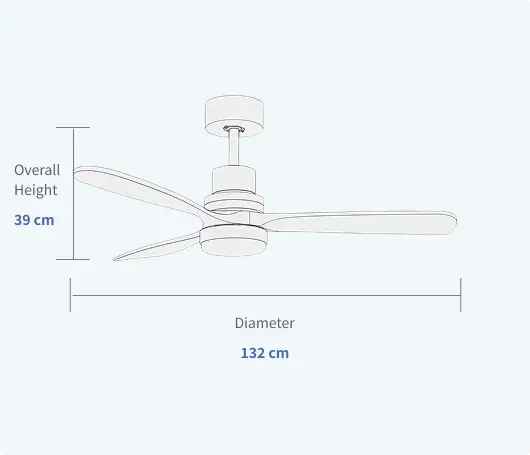 Whisper Quiet Ceiling Fan for Bedroom Summer Cooling Specifications