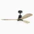 Whisper Quiet Ceiling Fan for Bedroom Summer Cooling-black-natural-wood